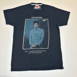 VTG Seinfeld The Kramer T-Shirt Single Stitch Offensive Brute Mens M Grey Homage